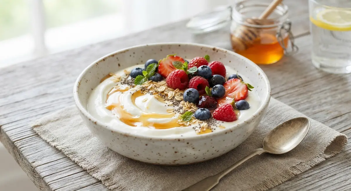 Greek Yogurt with Honey & Berries